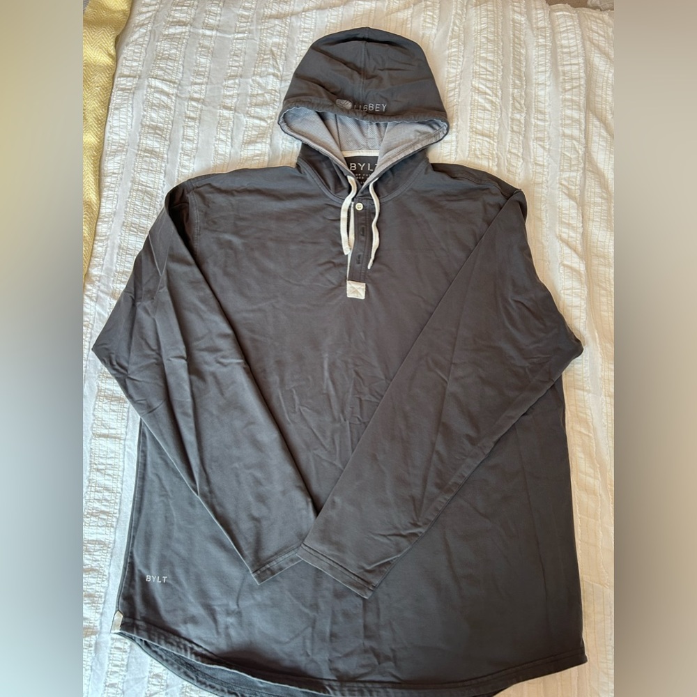 BYLT drop cut l/s hooded henley